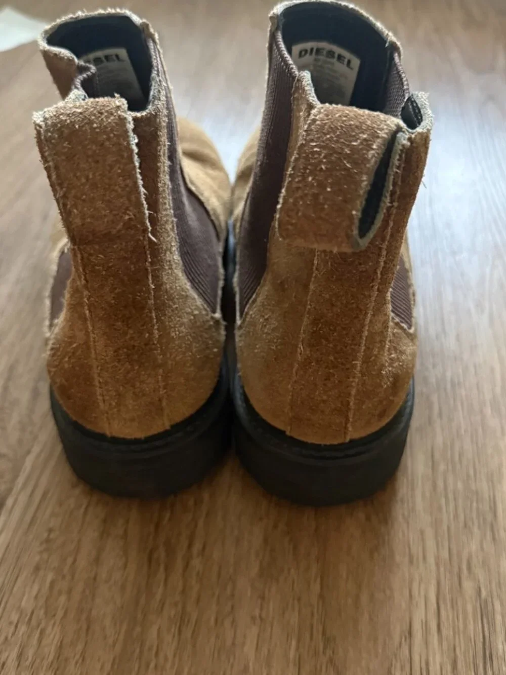 Diesel Brown D-Alabhama LCH Chelsea Suede Leather Boots US 8.5